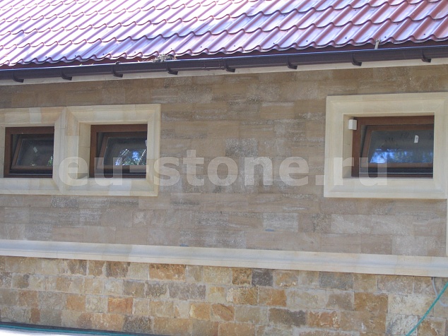 Облицовка фасада ракушечником