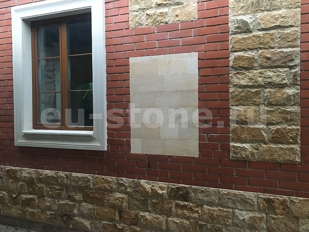 Облицовка фасада доломитом