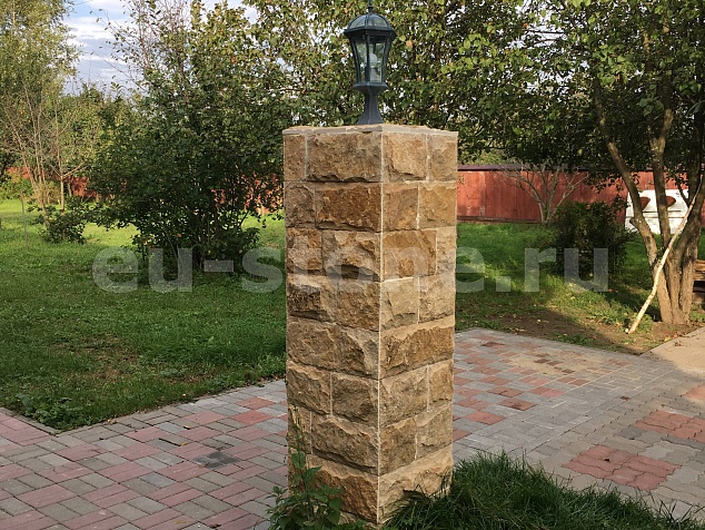 Облицовка фасада доломитом