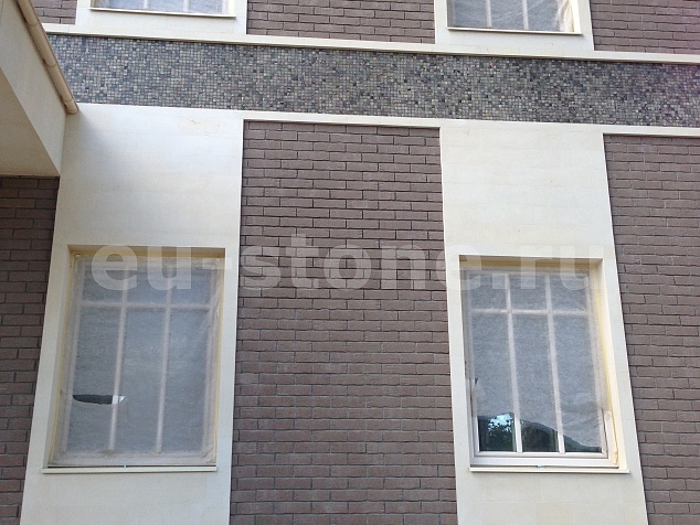 Отделка клинкером и известняком