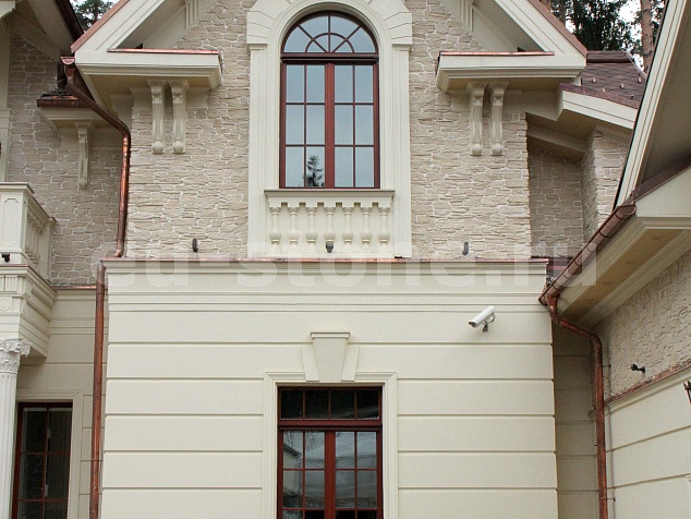 Отделка фасада известняком