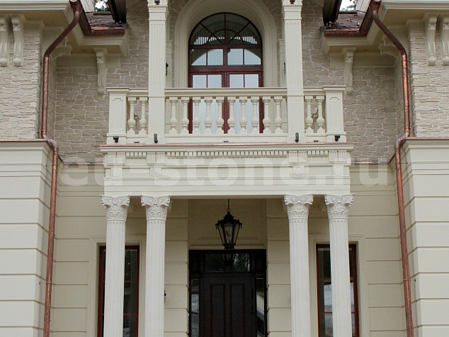 Отделка фасада известняком