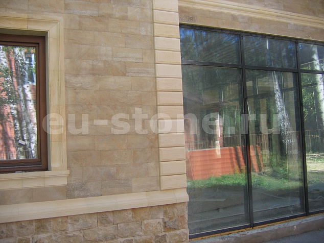 Облицовка фасада ракушечником