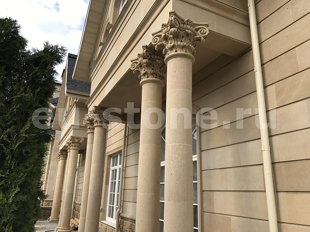 Фасад из ракушечника