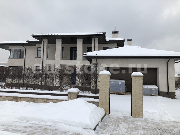 Отделка фасада доломитом