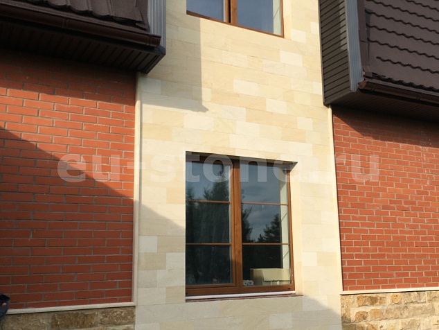 Облицовка фасада доломитом