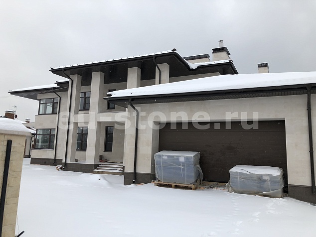 Отделка фасада доломитом